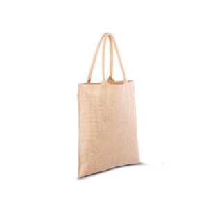 Jute draagtas gewatteerde katoenen handgreep - 38x42 cm