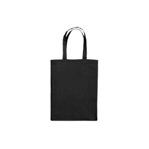Katoenen draagtas korte handgrepen - Zwart - 22x27 cm