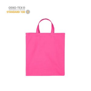 Katoenen draagtas korte handgrepen - Roze - 38x42 cm