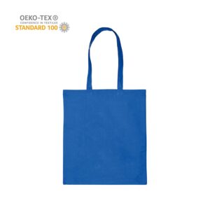 Katoenen draagtas schouderhengsels - Blauw - 38x42 cm