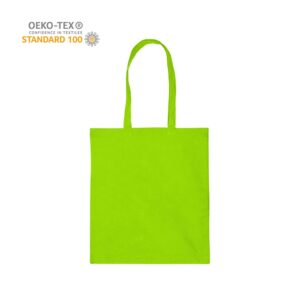 Katoenen draagtas schouderhengsels - Lichtgroen - 38x42 cm