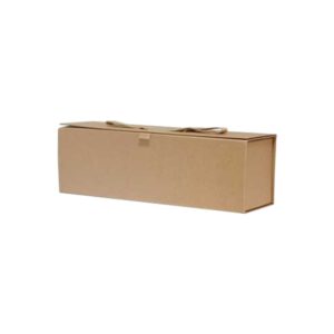 Luxe fles magneetdoos met handvat - Kraft - 34x10x10 cm