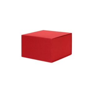 Luxe magneetdoos - Rood (mat) kraft - 10x10x7 cm