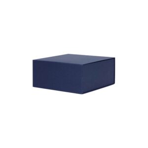 Luxe magneetdoos - Blauw kraft - 18x18x8 cm