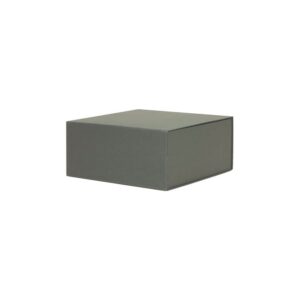 Luxe magneetdoos - Grijsgroen kraft - 18x18x8 cm