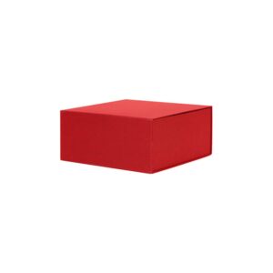 Luxe magneetdoos - Rood kraft - 18x18x8 cm