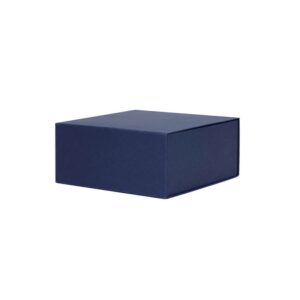 Luxe magneetdoos - Blauw (mat) kraft - 25x25x9 cm