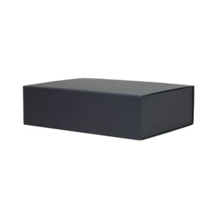 Luxe magneetdoos - Zwart (mat) kraft - 44x30x12 cm