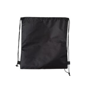 Polyester rugtas trekkoord sluiting - Zwart - 37x42 cm