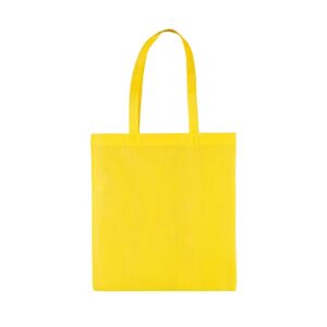PP non woven draagtas schouderhengsels - Geel - 38x42 cm